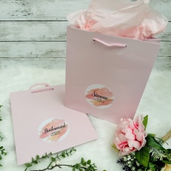 Pastel Pink Personalised Gift Bags - Any Text